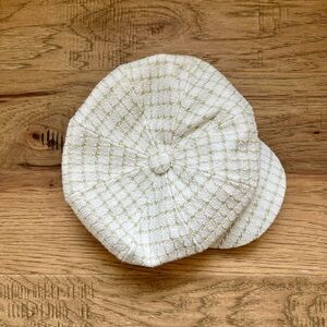 Stylish Cream baker boy page boy hat